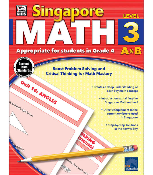 Singapore Math Workbook Grade 4 Paperback