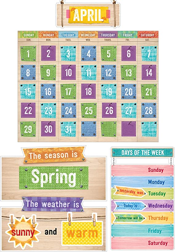 Upcycle Style Calendar Set Bulletin Board