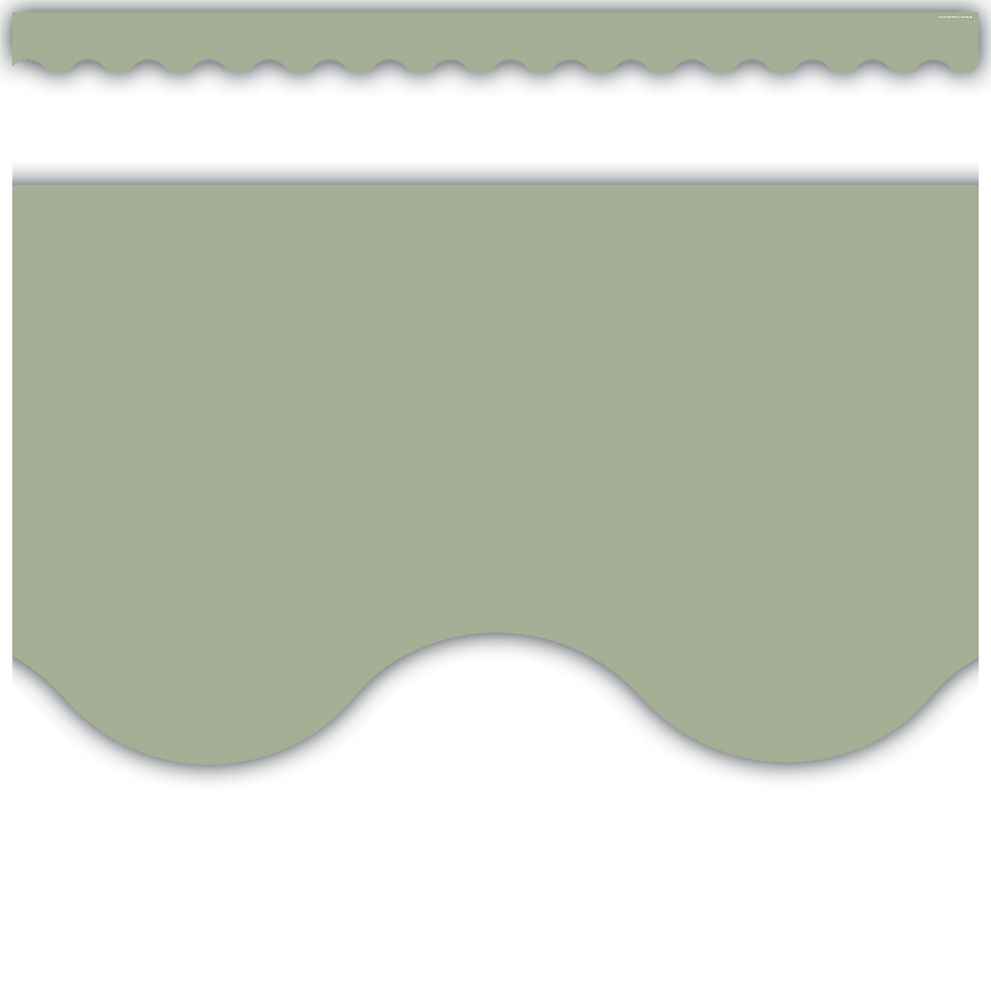 Sage Green Scalloped Border Trim