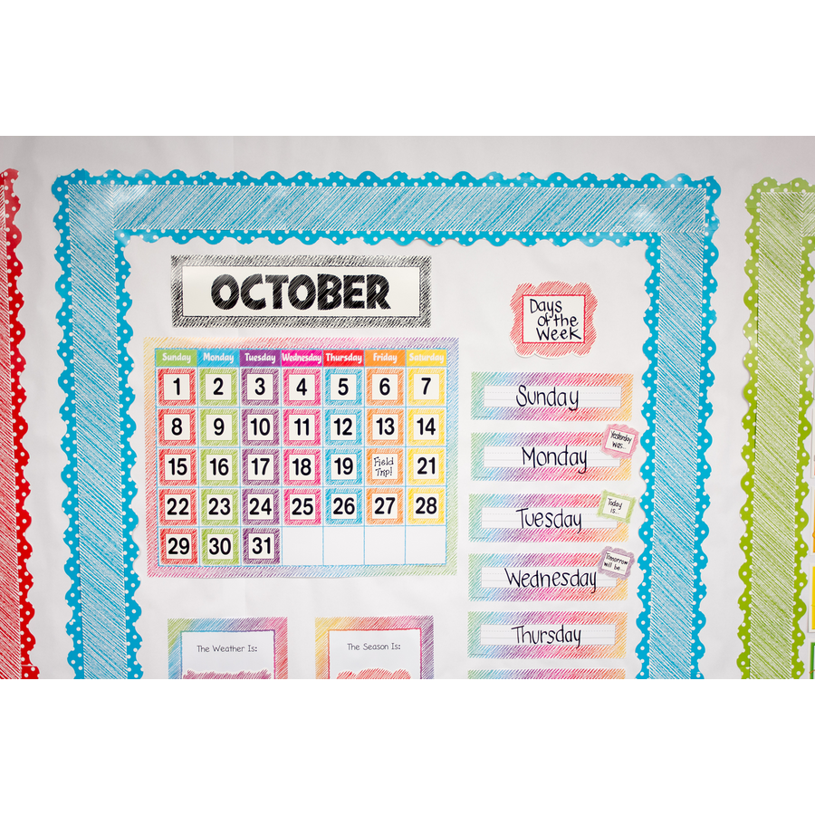 Colorful Scribble Calendar Chart