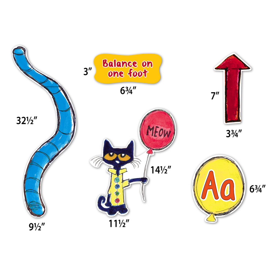 Pete the Cat Alphabet Balloons Sensory Path