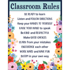 Wildflowers Classroom Rules Chart – The Teacher's Store