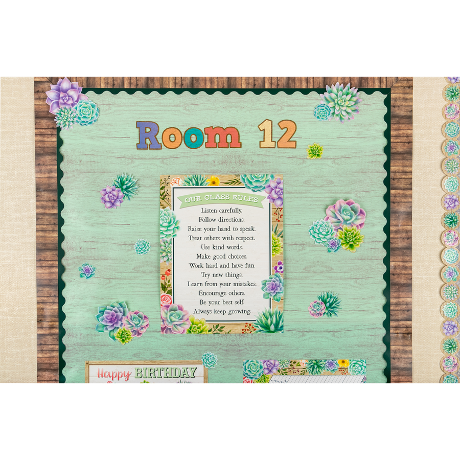 Rustic Bloom Our Class Rules Chart