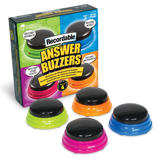 Recordable Answer Buzzers, Set of 4