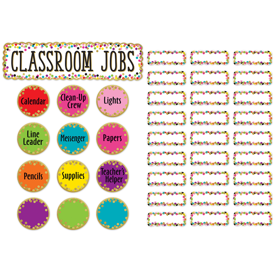 Confetti Classroom Jobs Mini Bulletin Board