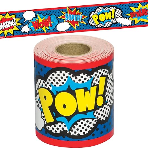 Superhero Straight Rolled Border Trim