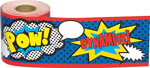 Superhero Straight Rolled Border Trim