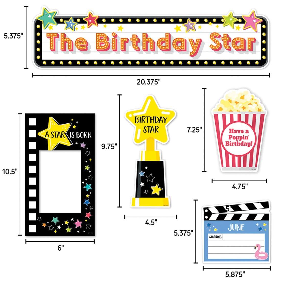 Star Bright Happy Birthday Mini Bulletin Board