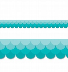 Ombre Turquoise Scallops EZ Border