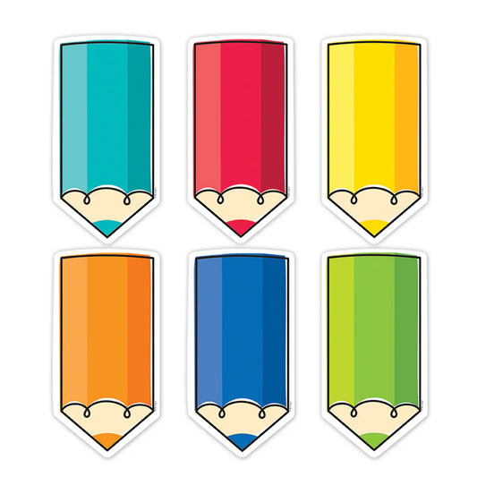 Core Decor Colorful Doodle Pencils 6" Designer Cut-Outs