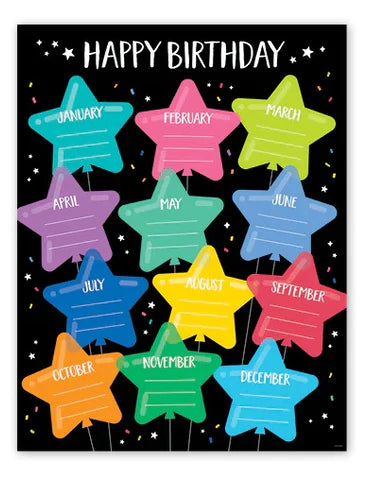 STAR BRIGHT Happy  Birthday  Chart