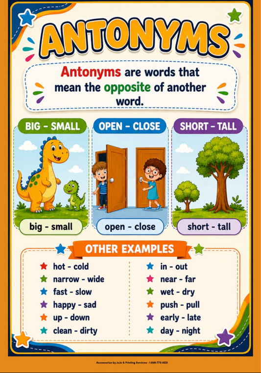Antonyms Chart