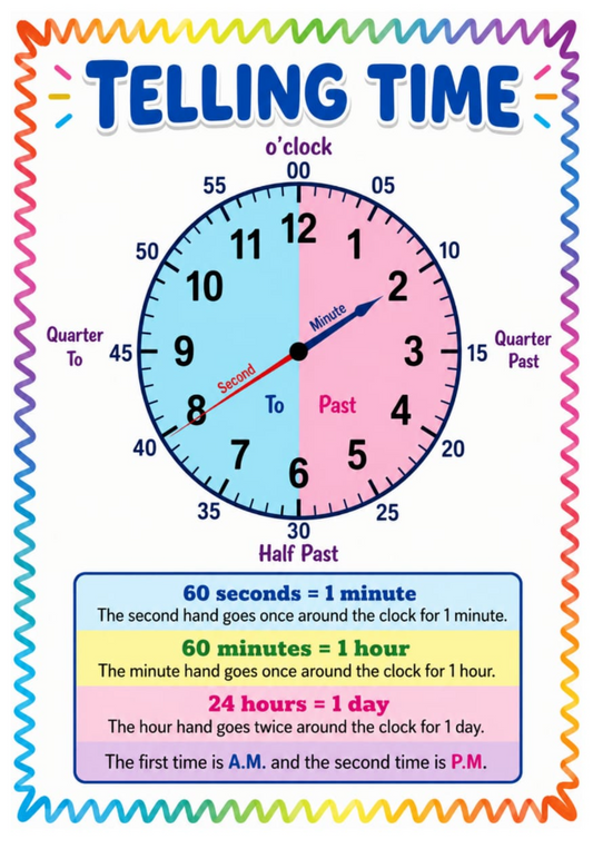 Telling Time chart