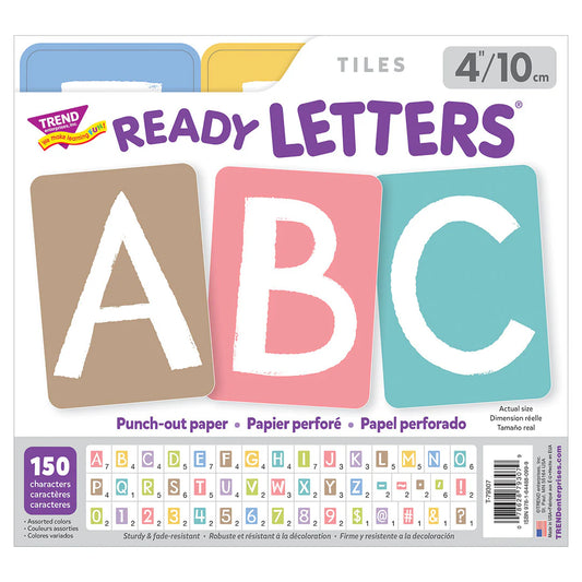 Garden Path 4-Inch Tiles Uppercase (English/Spanish) Ready Letters®