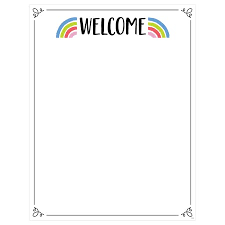 Rainbow Doodles Welcome Chart