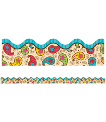 Paisley Power Scalloped Bulletin Board Borders