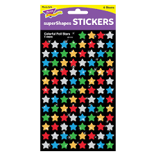 Colorful Stars superShapes Stickers – Foil