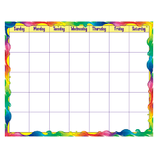 Rainbow Gel Wipe-Off® Calendar – Monthly