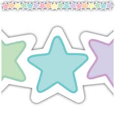 Pastel Pop Stars Die-Cut Border Trim