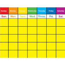 Colorful Calendar Chart