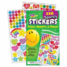 Sparkly Stars, Hearts, & Smiles Sticker Pad