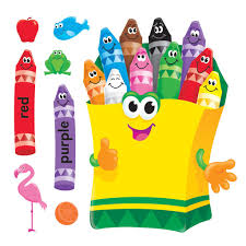 Colorful Crayons Bulletin Board Set