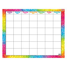 Colorful Brush Strokes Wipe-Off® Calendar – Monthly