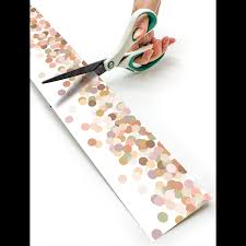 Calming Confetti Straight Rolled Border Trim