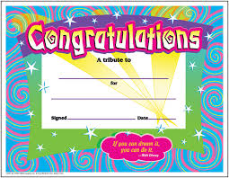 Congratulations/Swirls Colorful Classics Certificates