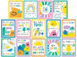 Mini Posters: Rules for a Happy Class Poster Set