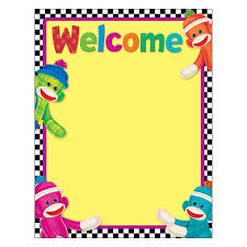 Welcome Sock Monkeys Learning Chart