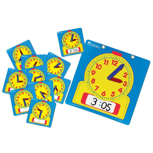 Clocks Classroom Set - Write & Wipe -
