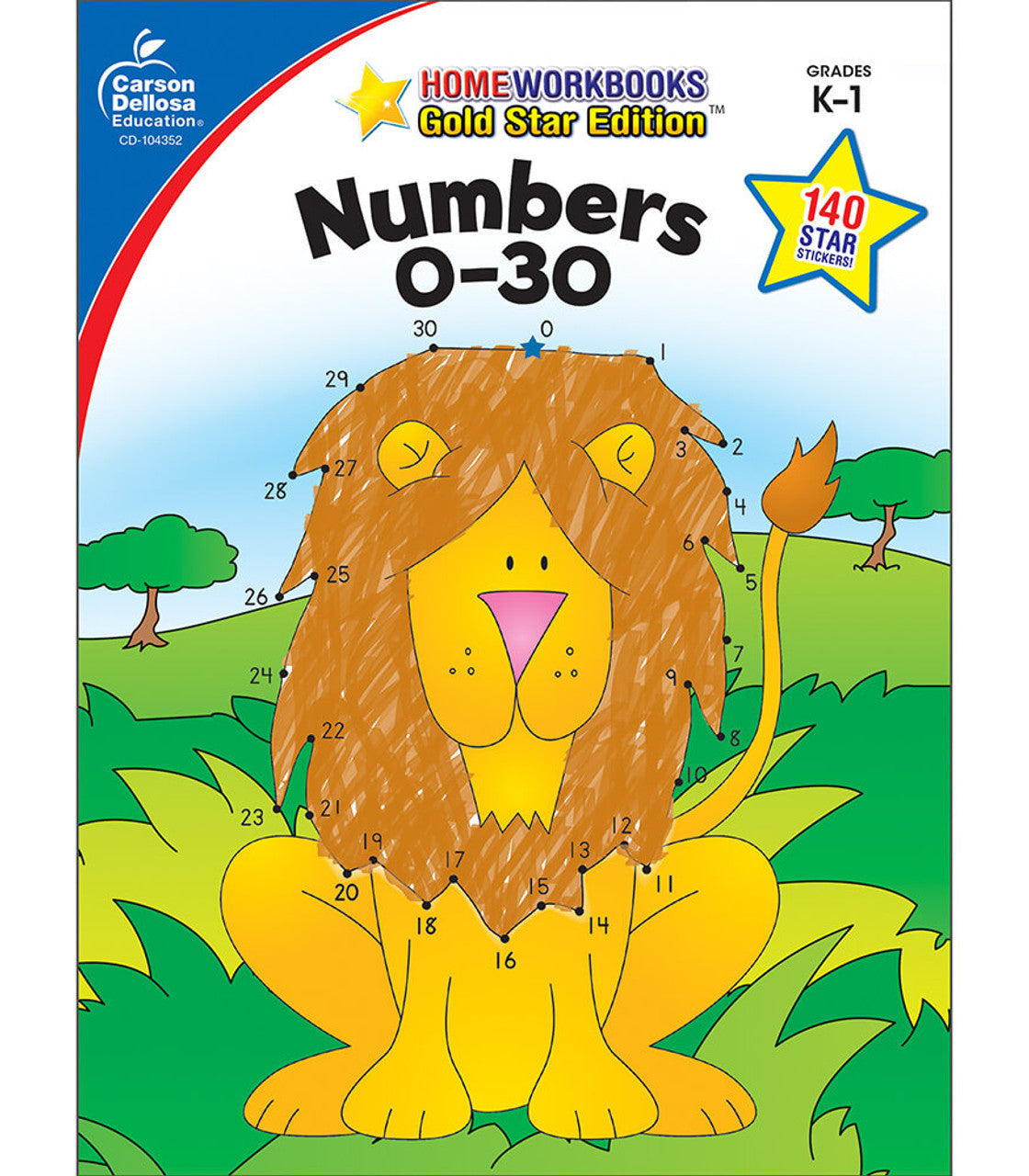 Numbers 0-30 Workbook Grade K-1 Paperback