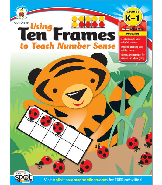 Using Ten Frames to Teach Number Sense Resource Book Grade K-1 Paperback
