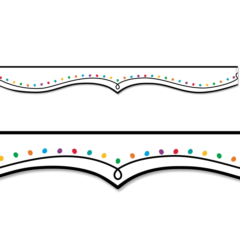 Color Dotted Swirl Border