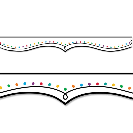 Color Dotted Swirl Border