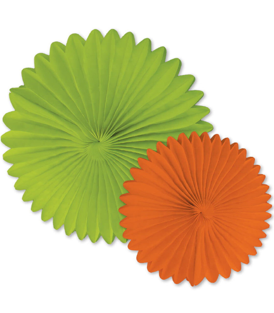 Orange and Lime Fans Dimensional Accent