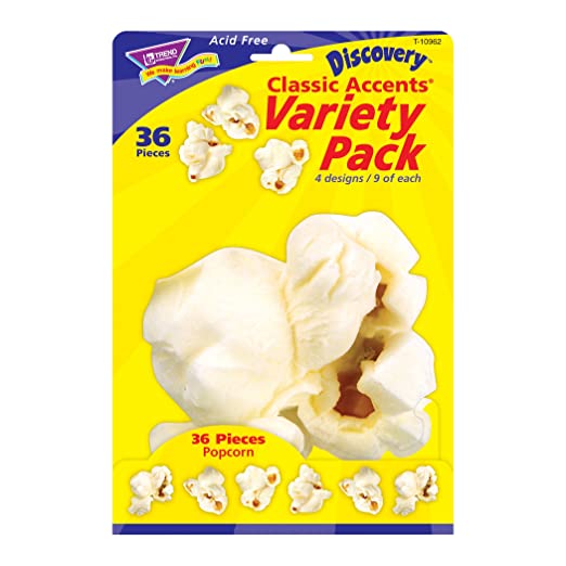 TREND Enterprises, Popcorn Classic Accents Variety Pack,