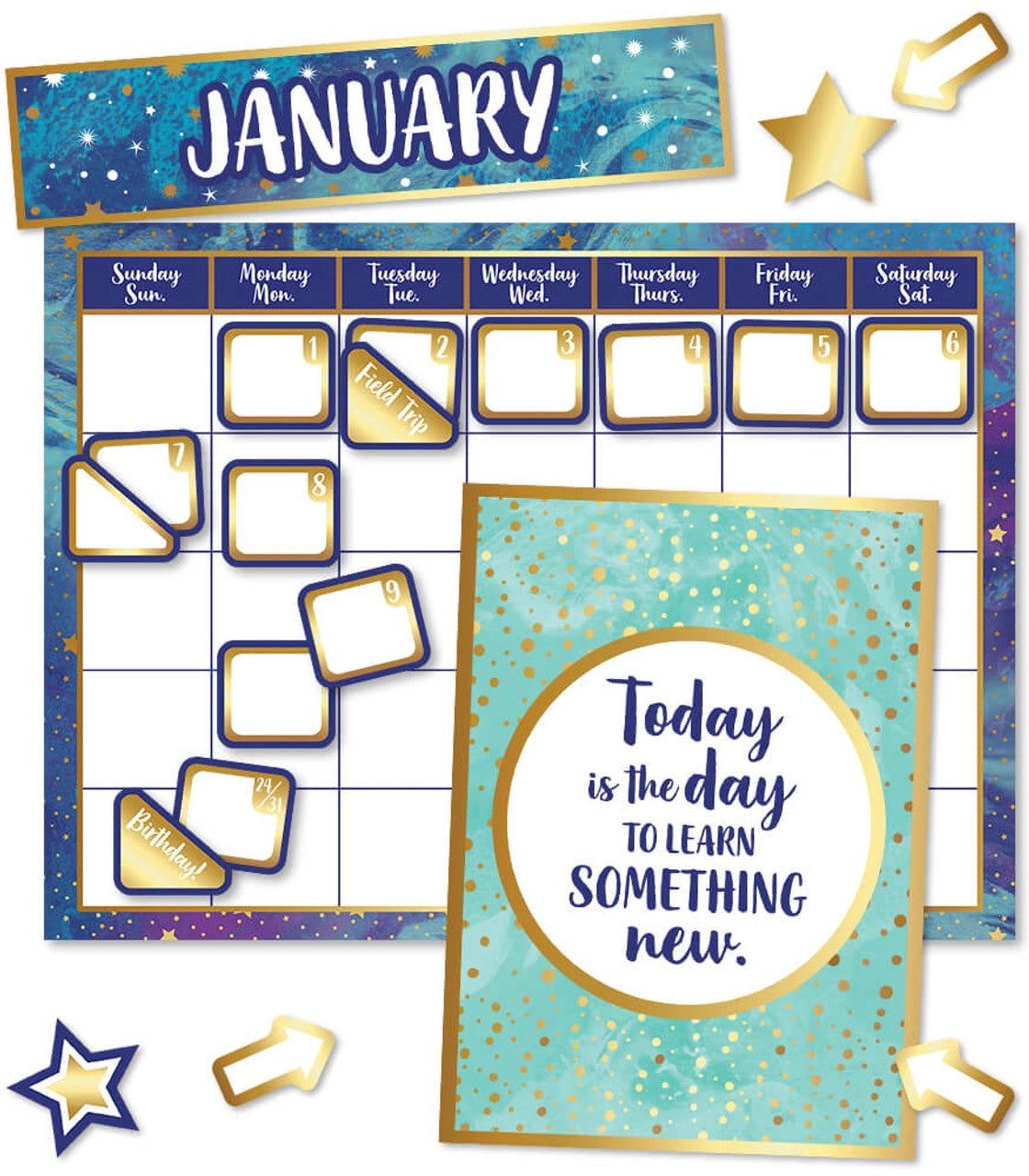 Galaxy Calendar Bulletin Board Set