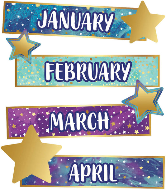 Galaxy Months of the Year Mini Bulletin Board Set