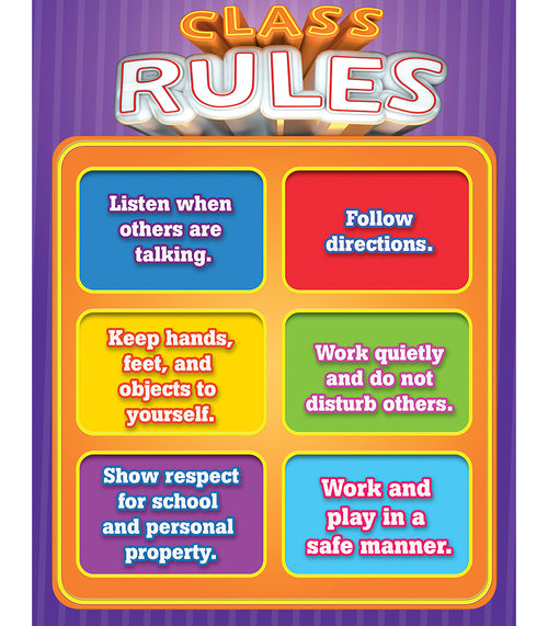 Class Rules Chart – The Teacher's Store