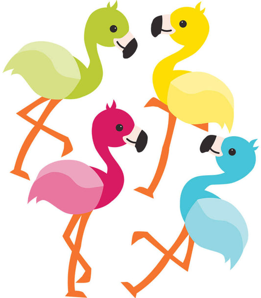 School Pop Flamingos Mini Cutouts
