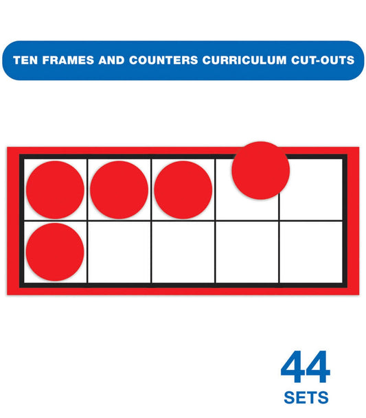 Ten Frames and Counters Curriculum Cutouts Grade K-2