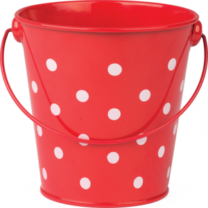 Red Polka Dots Bucket