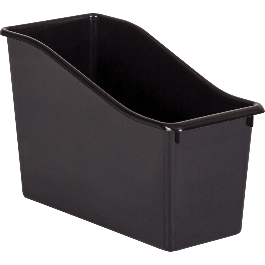 Black Plastic Book Bin