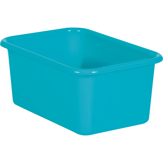 Teal Small Plastic Storage Bin