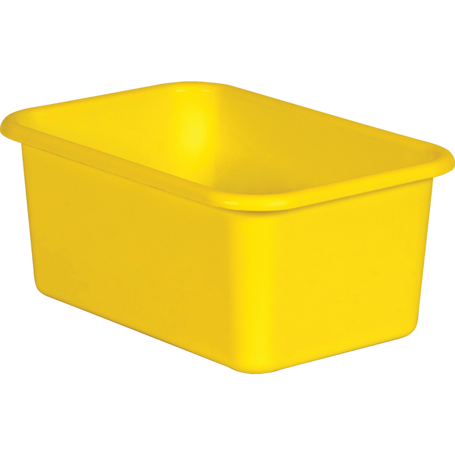 Yellow Small Plastic Storage Bin