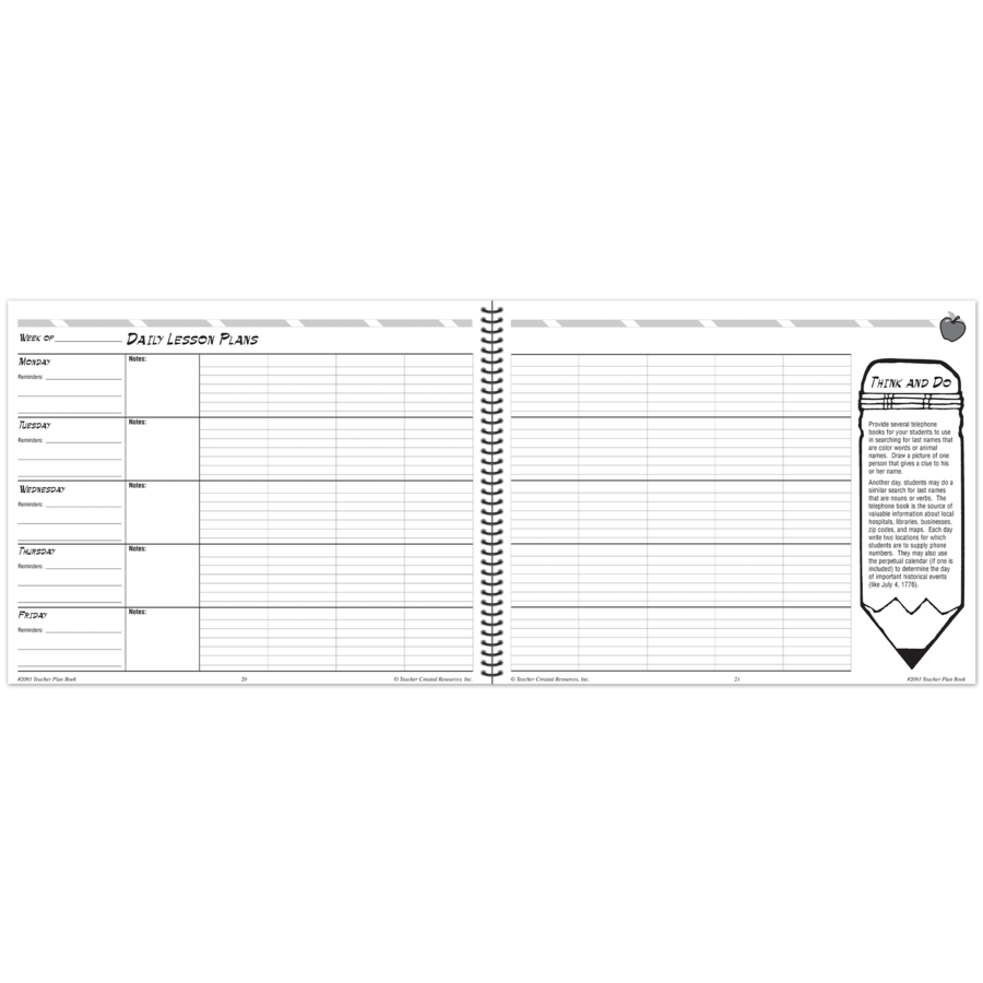 Chalkboard Teacher Plan Book