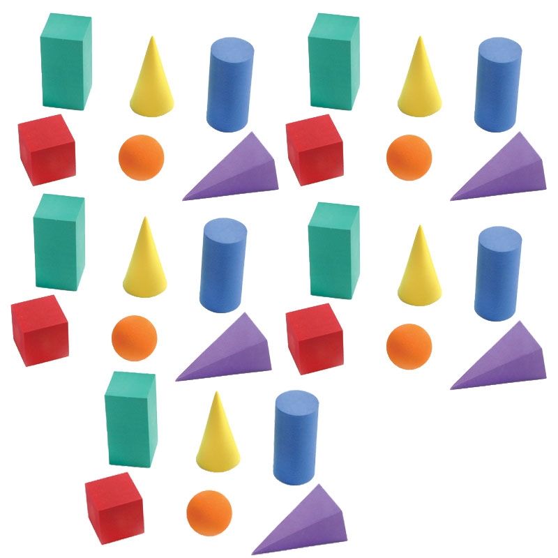 Foam Geometric Solids, 5 sets - Bulk Pricing