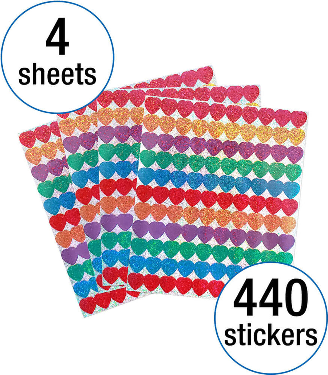 Hearts, Multicolor Chart Seals